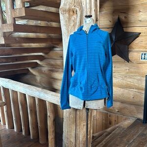 Blue Hooded Zip-Up Jacket